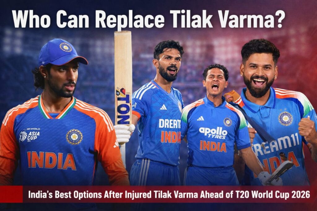 Who Can Replace Tilak Varma? India’s Best Options After Injured Tilak Varma Ahead of T20 World Cup 2026