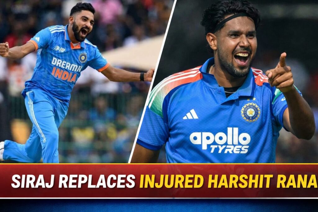 Harshit Rana Ruled Out of T20 World Cup 2026, Mohammed Siraj Replaces Harshit Rana