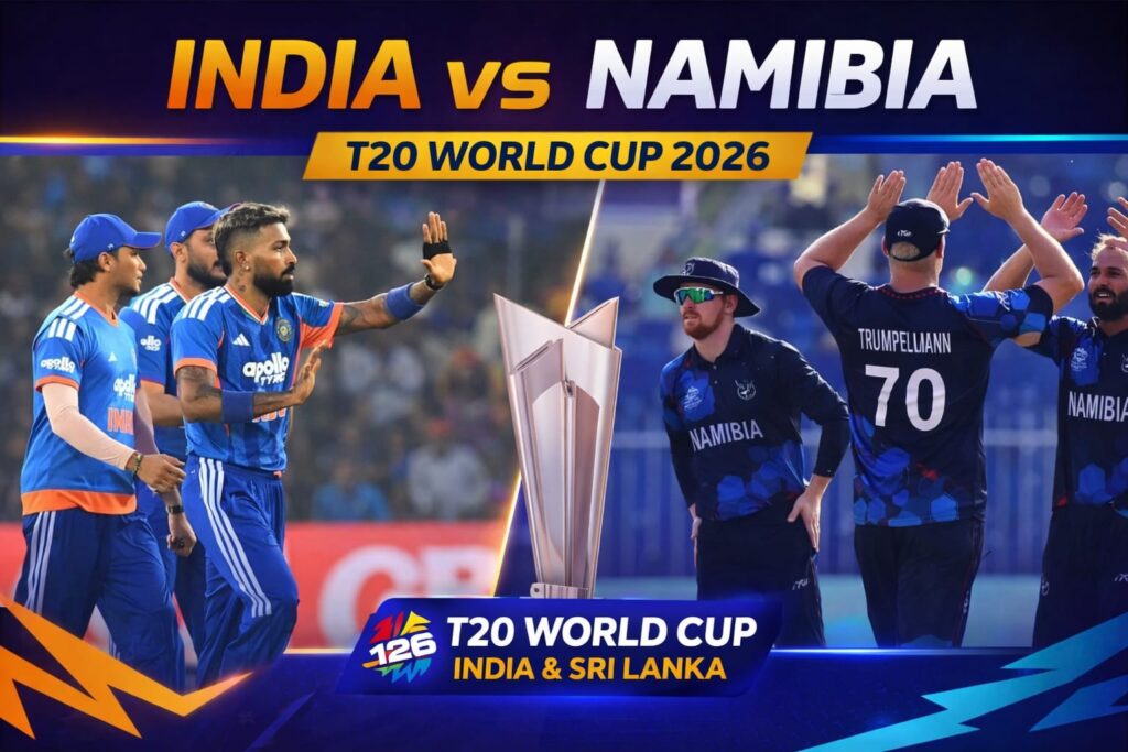 IND vs NAM T20 World Cup 2026 | India's Probable XI vs Namibia: Indian cricketers Sanju Samson and Jasprit Bumrah during a net session at Arun Jaitley Stadium, Delhi, ahead of the 2026 T20 World Cup match against Namibia.